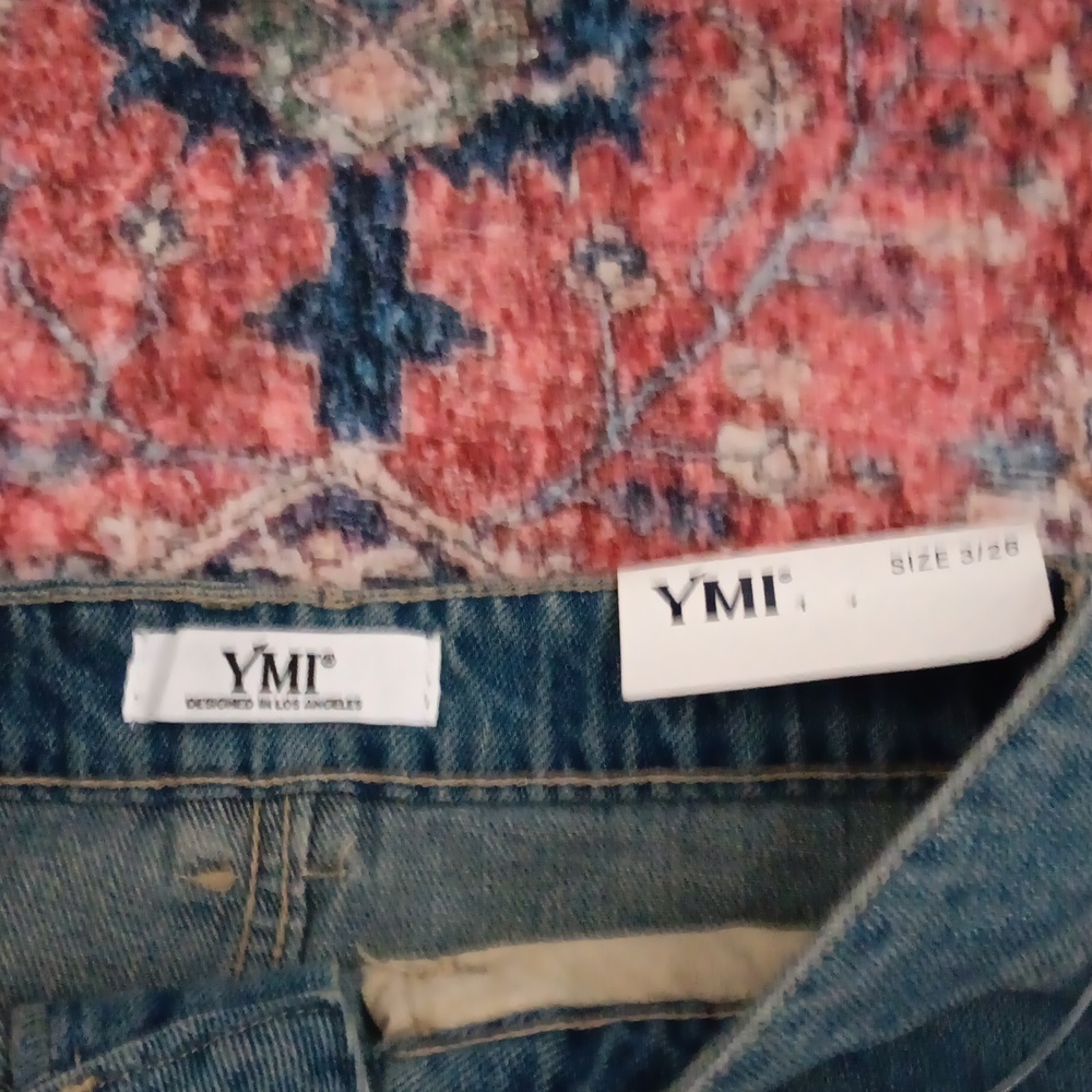 YMI Denim Cargo Mini Skirt NWTs - Picture 4 of 6
